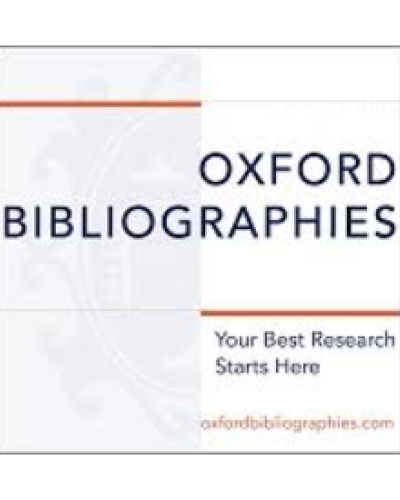 Graphic for Oxford Bibliographies with the tagline "Your best research starts here" with the website link oxfordbibliographies.com provided.