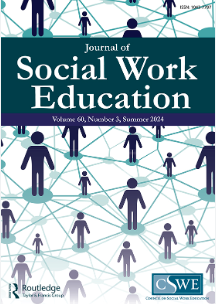 Cover of the Journal on Social Work Education a publication of the Council on Social Work Education