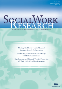 Cover of the journal Social Work Research