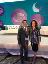 IJRD Executive Director, Carrie Pettus-Davis, and Executive Director, Sean Pica, of the Higher Education Prison Program, Hudson Link,  at  the Center for Advancing Opportunity 2019 Summit