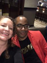 Carrie Pettus-Davis and Lamont Carrey during post-event dinner.