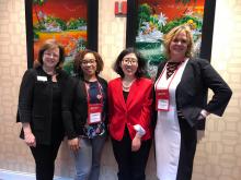 Panelists Christina Melton Crain, Teisha Sanders, Jenny Kim, and Michelle Cirocco at the National Diversity Council's 15th Annual Diversity and Leadership Conference in Dallas, Texas. 