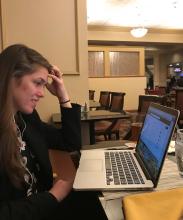 Dr. Tanya Renn working diligently.