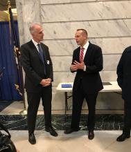 Mark Holden and John Koufos of Safe Streets and Second Chances at the Kentucky Press Release