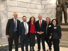 Carrie Pettus-Davis, KY Gov. Mark Bevin, and the S3C Team at the Kentucky Press Release