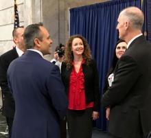 Carrie Pettus-Davis, KY Gov. Mark Bevin, and the S3C Team at the Kentucky Press Release
