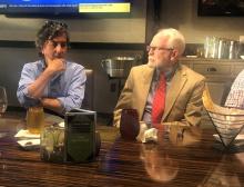 Dean Jim Clark and Bob Walker celebrate their 40+years of friendship at dinner!