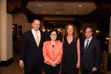 John Koufos and Jenny Kim of Safe Streets and Second Chances joined Carrie Pettus-Davis and Dean Jim Clark at the Alice Johnson celebration event.